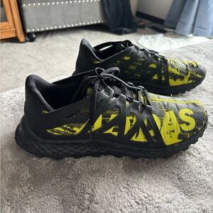 adidas Black and Yellow Athletic Shoes Vigor